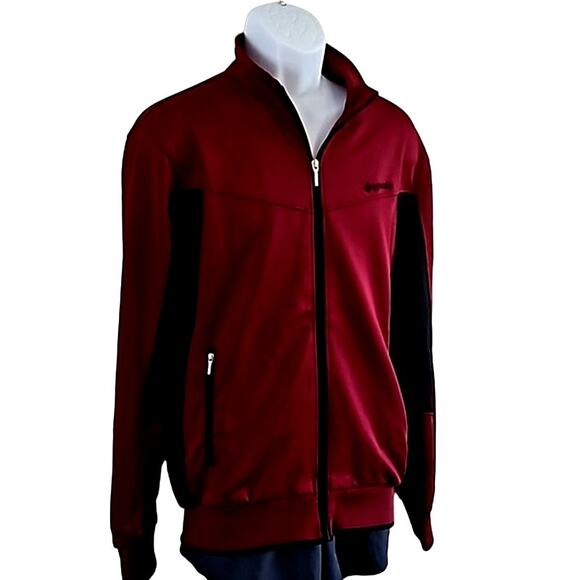 TBY Sports Men's Burgundy Full Zip Track Jacket Size Small NWT Athletic Zip-Up - Picture 3 of 6